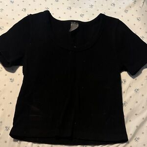 Dynamic ribbed Classic Black Women's Top